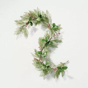 Hearth & Hand Magnolia 6' Cedar & Magnolia Leaf Winterberries Christmas Garland